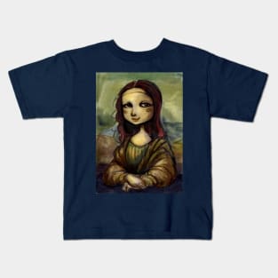 La Joconde : Mona Lisa, Cartoony. Kids T-Shirt